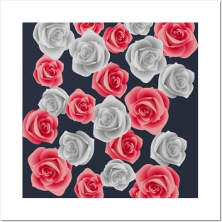 Rose Garden Gray Posters and Art